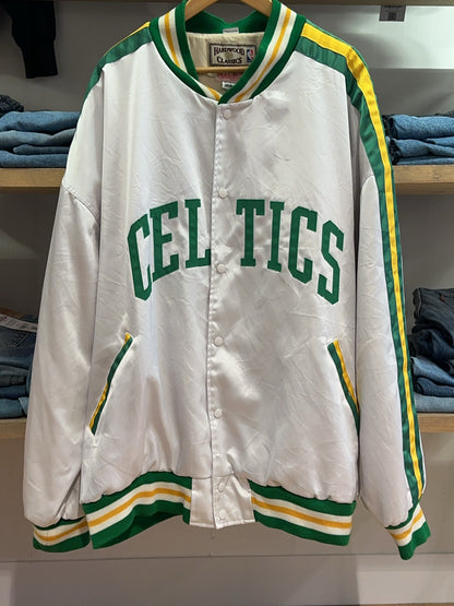 3XL - Boston Celtics Hardwood Classics Mitchell & Ness Bill Russel Satin Jacket