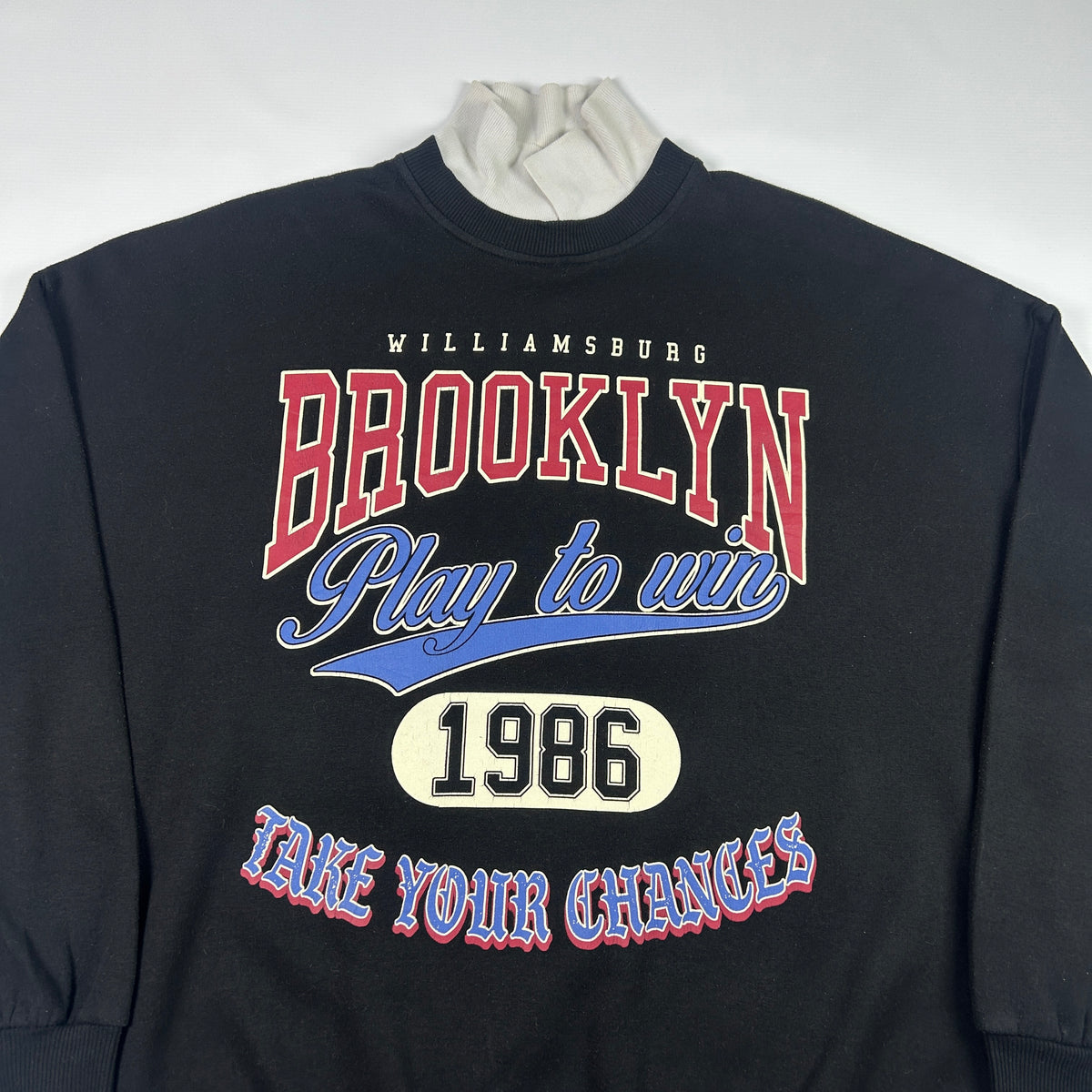 L - 1986 Williamsburg Brooklyn Play to Win Sweatshirt