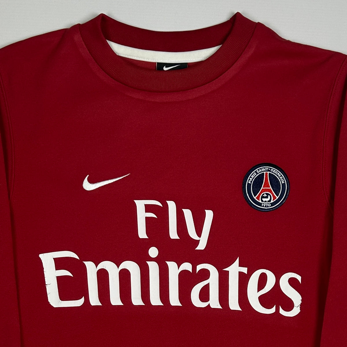 XXS - Vintage 2010's Nike Paris Saint-Germain Kids Red Training Sweatshirt