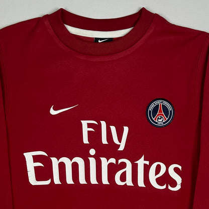 XXS - Vintage 2010's Nike Paris Saint-Germain Kids Red Training Sweatshirt