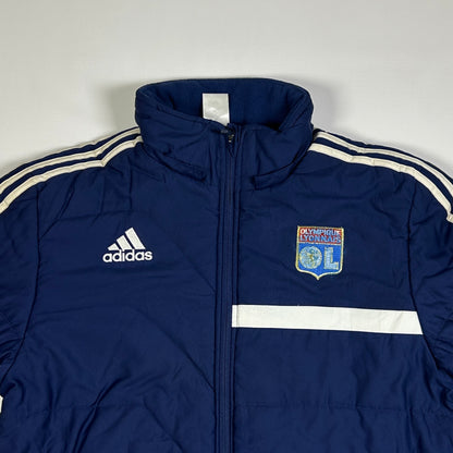 S - Vintage 2000's Adidas Olympique Lyonnais Blue Puffer Jacket