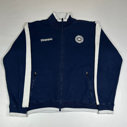 XL - Vintage 1990's Kappa Men’s Navy Zip-Up Track Jacket