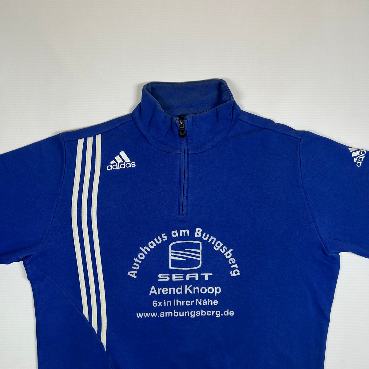 XL -Vintage 2000's Adidas Blue SEAT SG Malente/DG Half-Zip Track Jacket