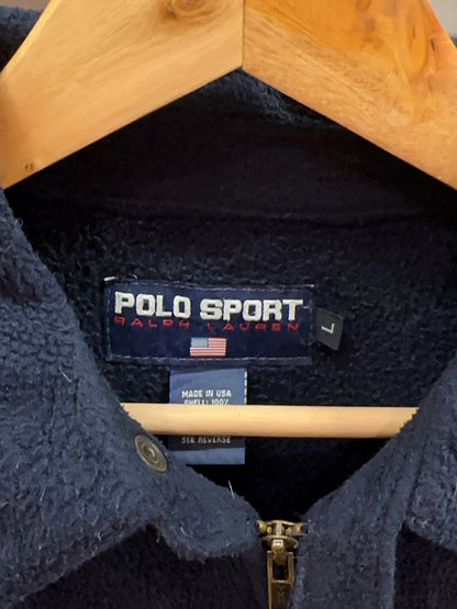 L - Vintage 1990's Ralph Lauren Fleece Harrington Jacket
