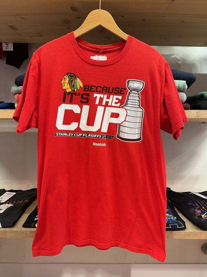 Reebok Chicago Blackhawks 2015 Stanley Cup Playoffs Red T-Shirt