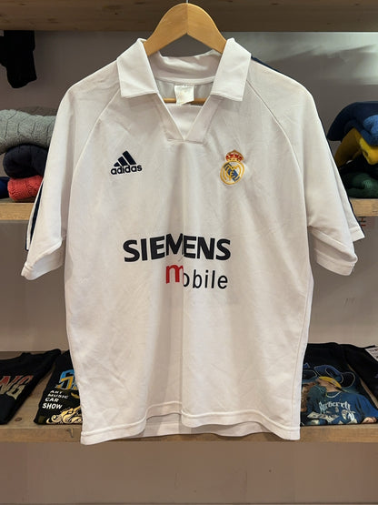 2002-2003 Real Madrid Adidas Home Football Shirt Figo 10 - M