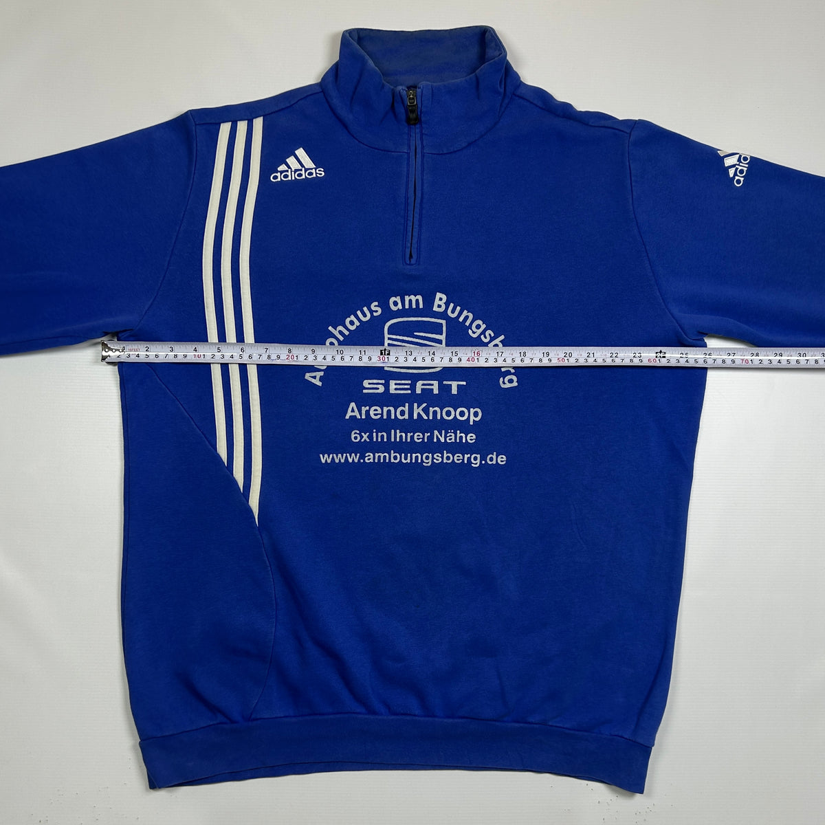 XL -Vintage 2000's Adidas Blue SEAT SG Malente/DG Half-Zip Track Jacket