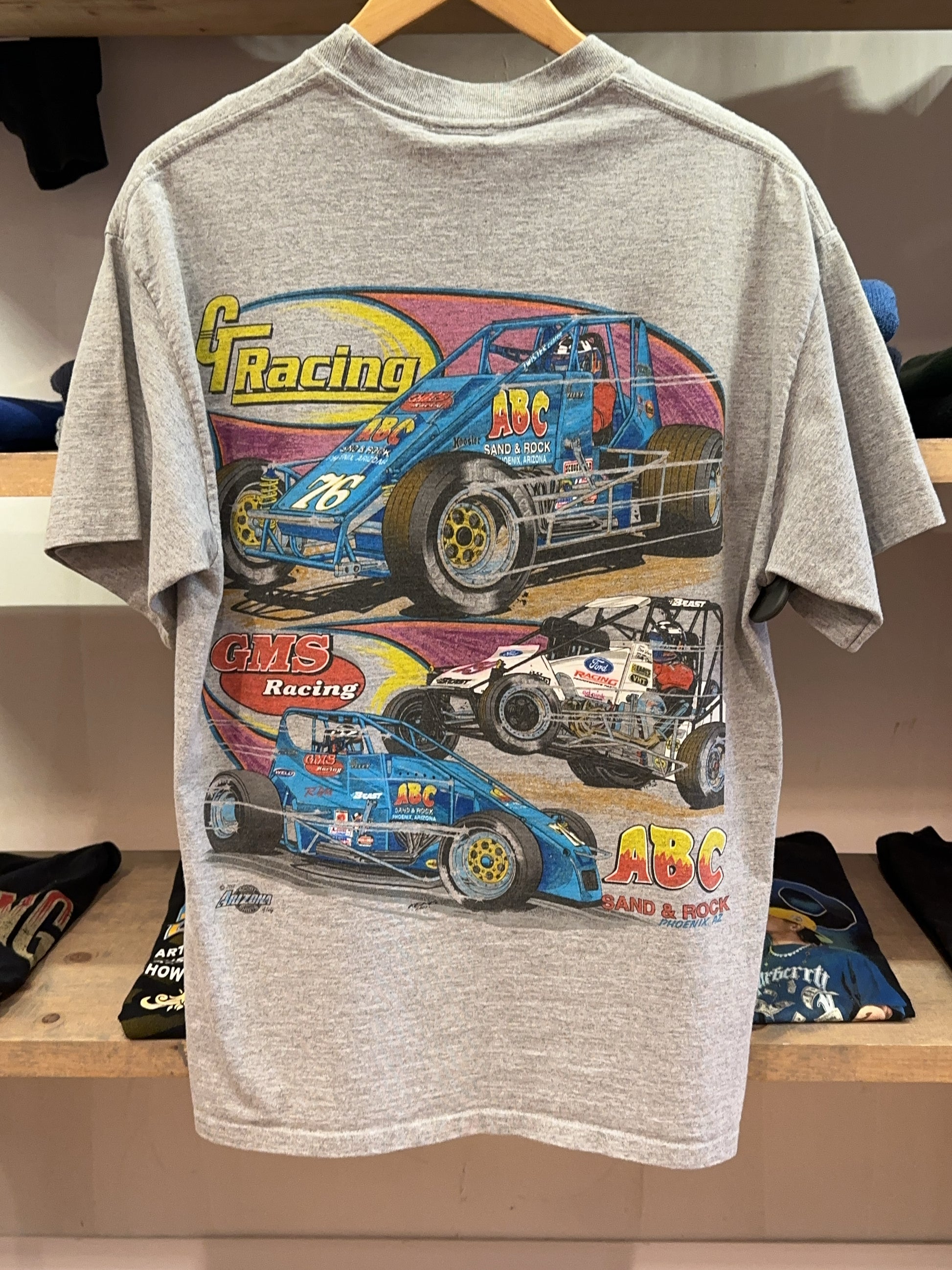 L - Vintage ABC Sand & Rock GT Racing Graphic T-Shirt