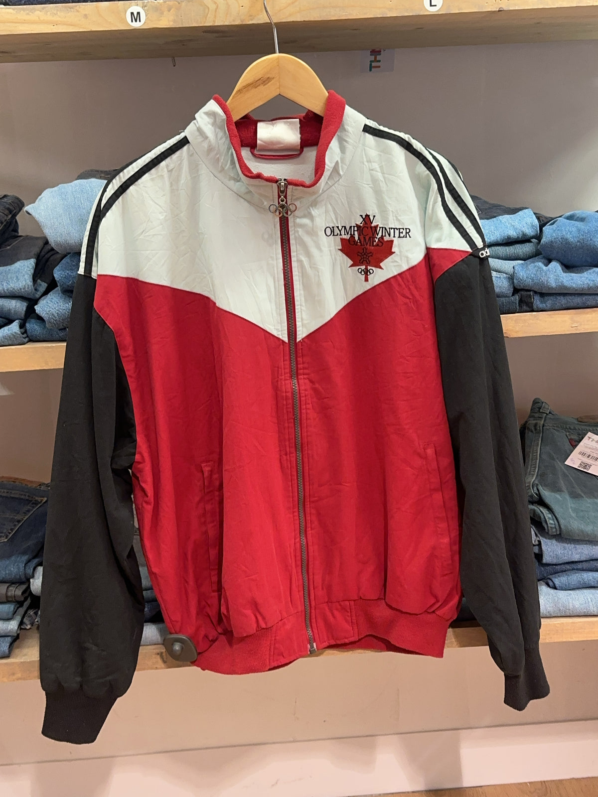 L - Vintage 1990's Adidas Adidas Calgary 1988 XV Winter Olympic Games Jacket