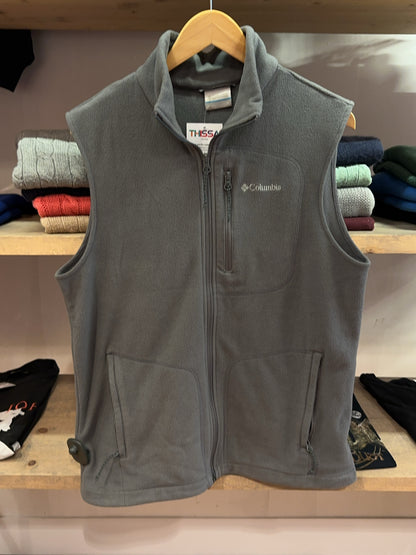 Columbia Grey Fleece Zip Vest - M