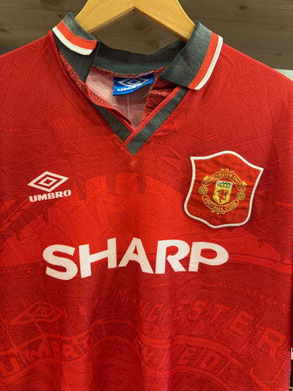L - 1994-1996 Manchester United Umbro Away Football Shirt 7