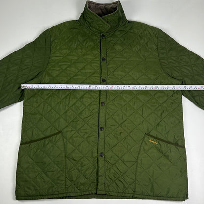 L - Vintage 2010's Barbour Liddesdale Green Quilted Jacket