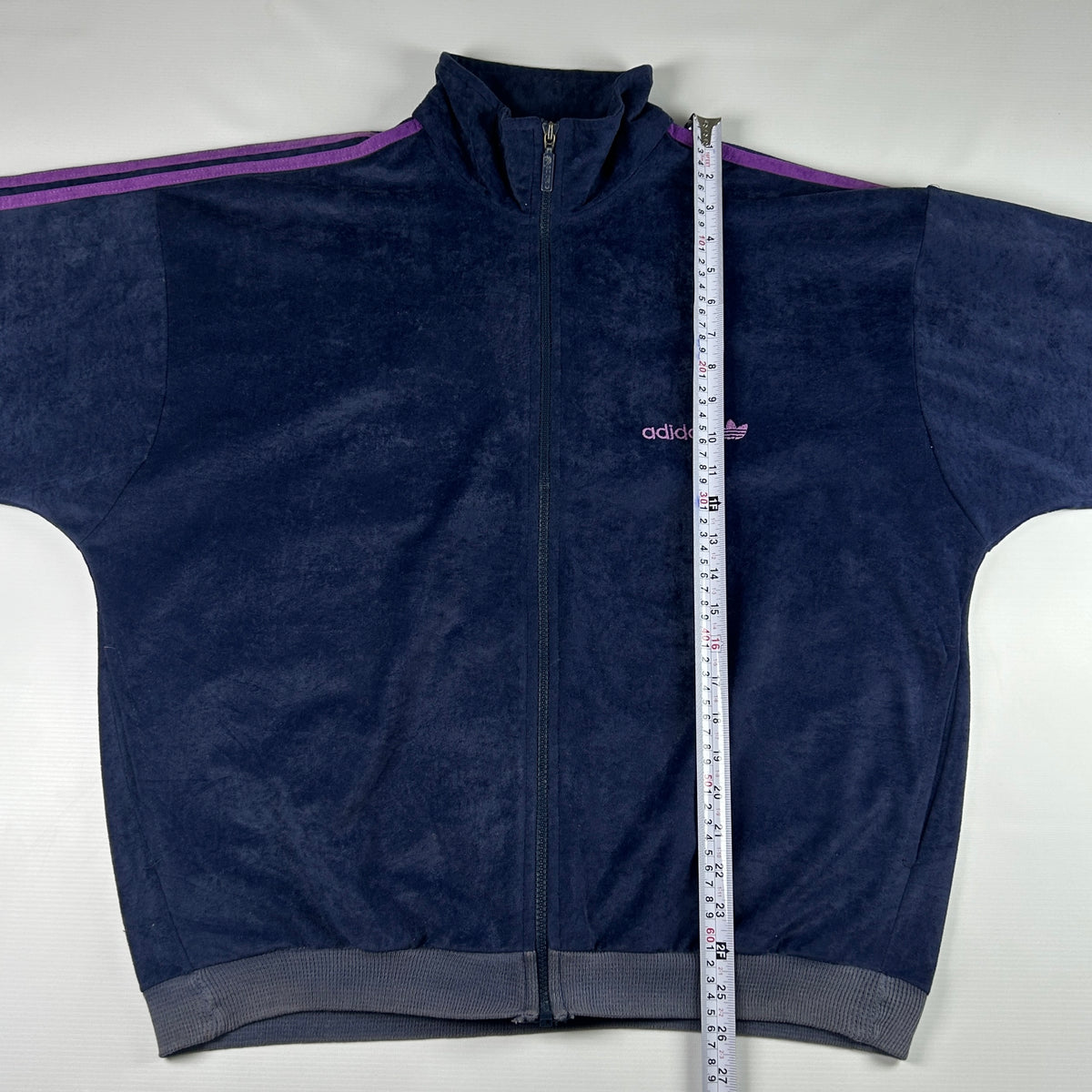 M - 1980's Adidas Vintage One World velour Track Jacket
