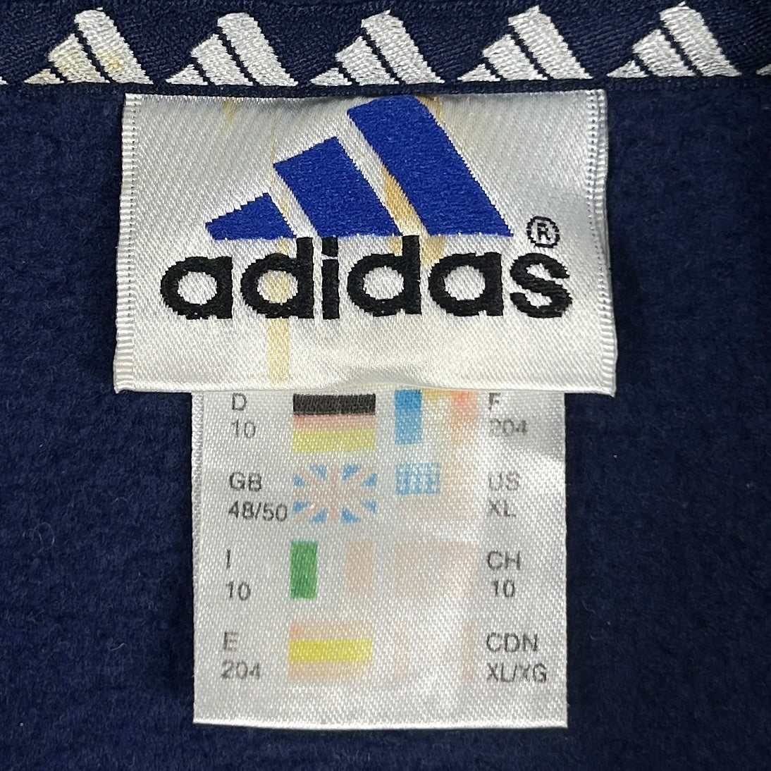XXL - Vintage 1990's Adidas Fleece Quarterzip