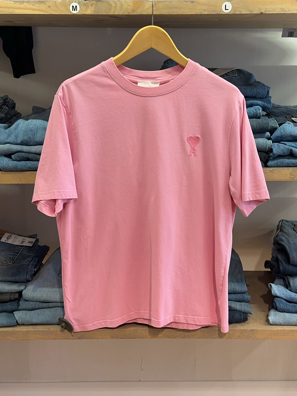 L - Ami Paris Coeur Tone-On-Tone T-shirt