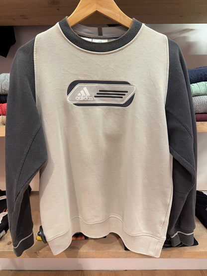 Adidas Two-Tone Logo Crewneck Sweatshirt - S