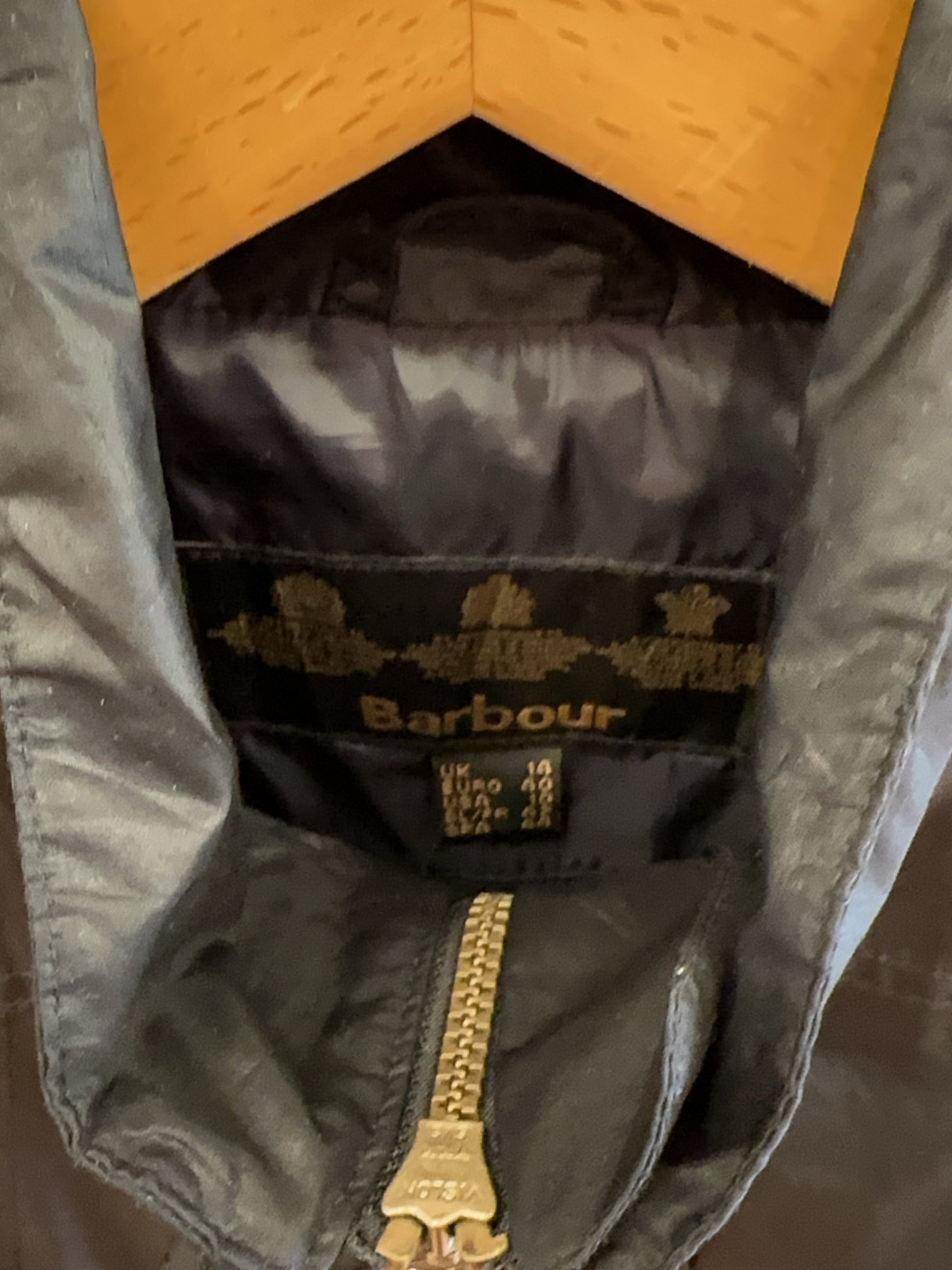L - Barbour Black Lightweight Zip-Front Jacket