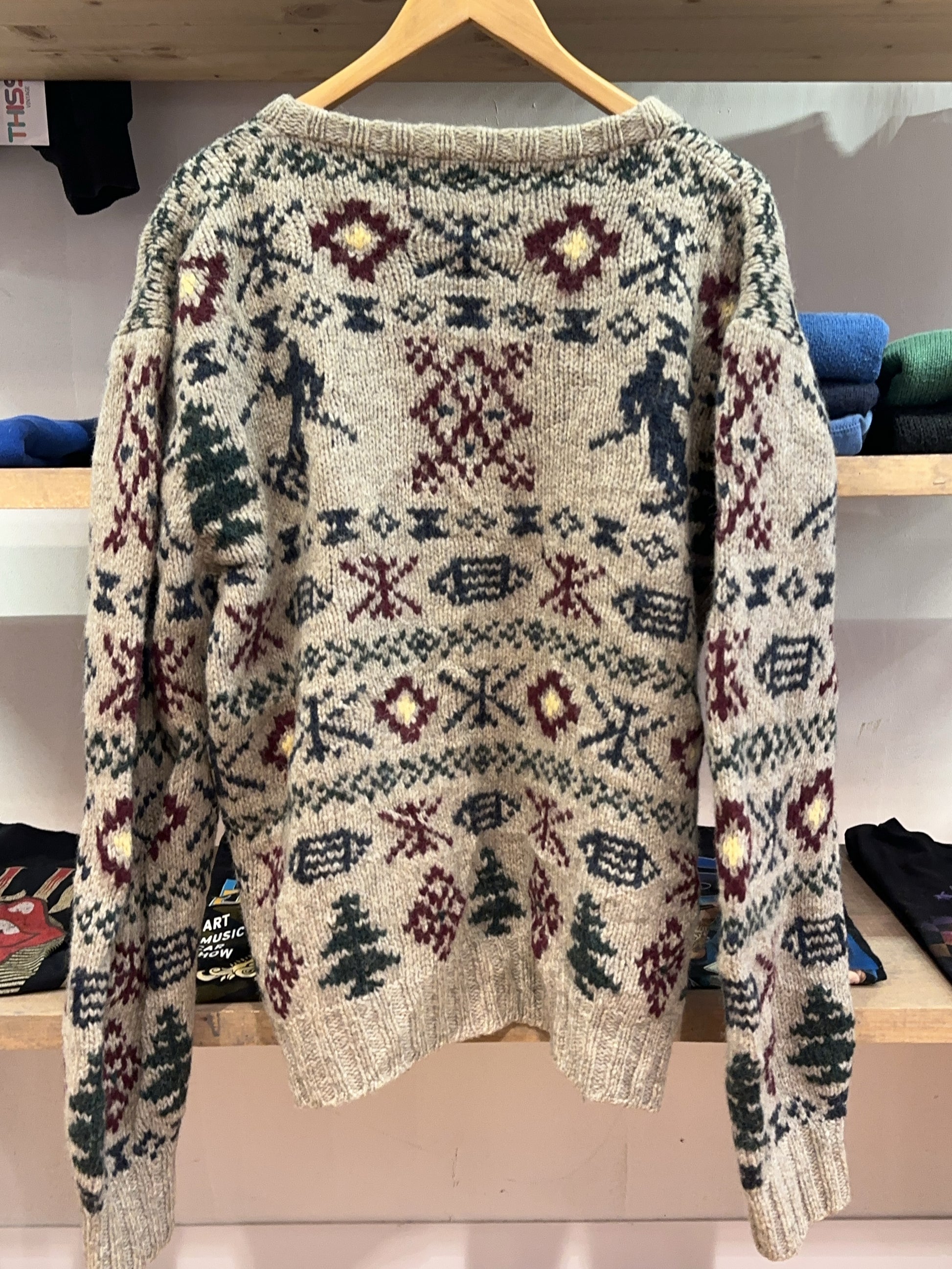 XL - 1990s Vintage Wool Ralph Lauren Cable Knit