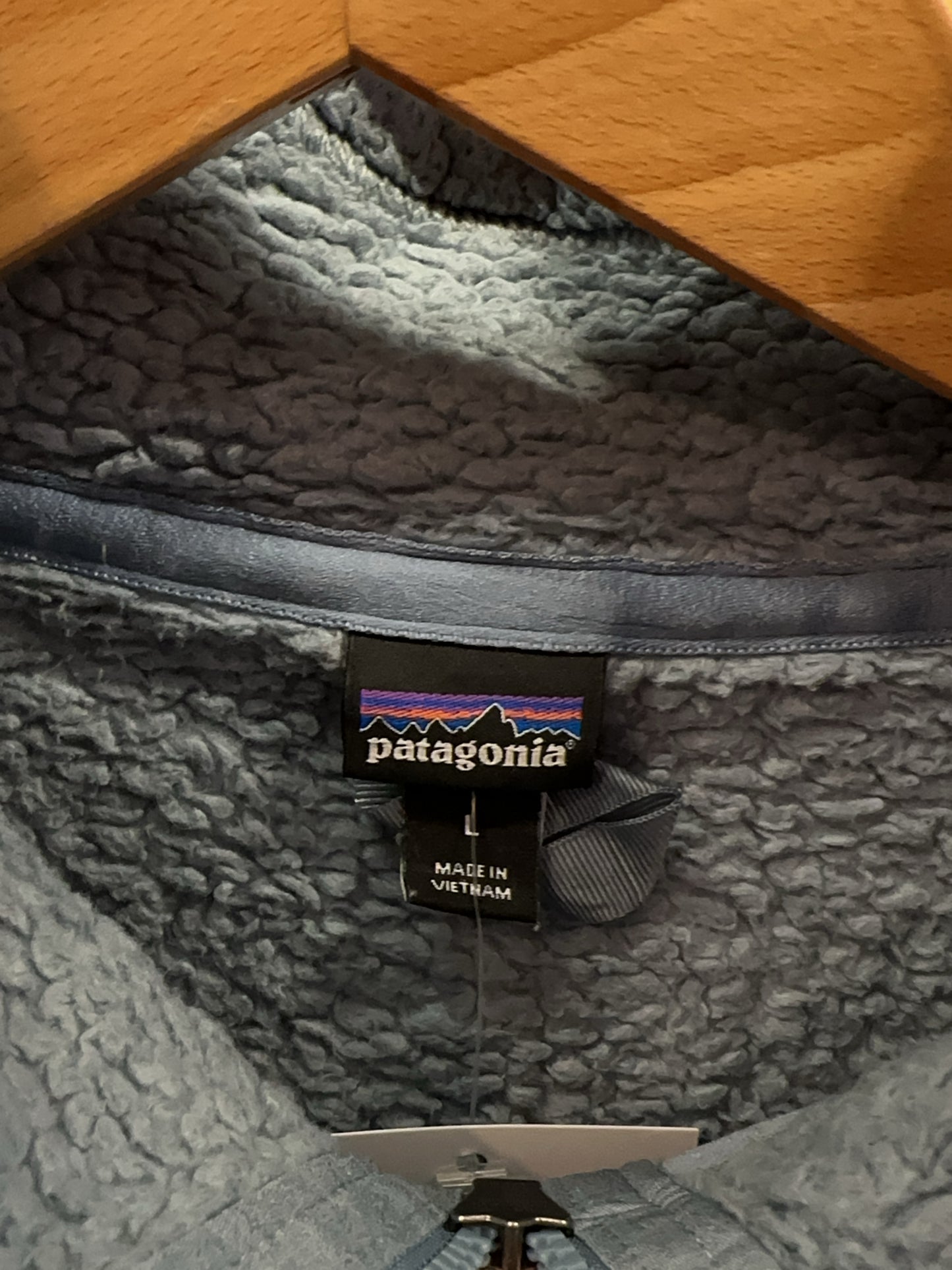 Patagonia Grey Sherpa Quarter-Zip Fleece Pullover - L
