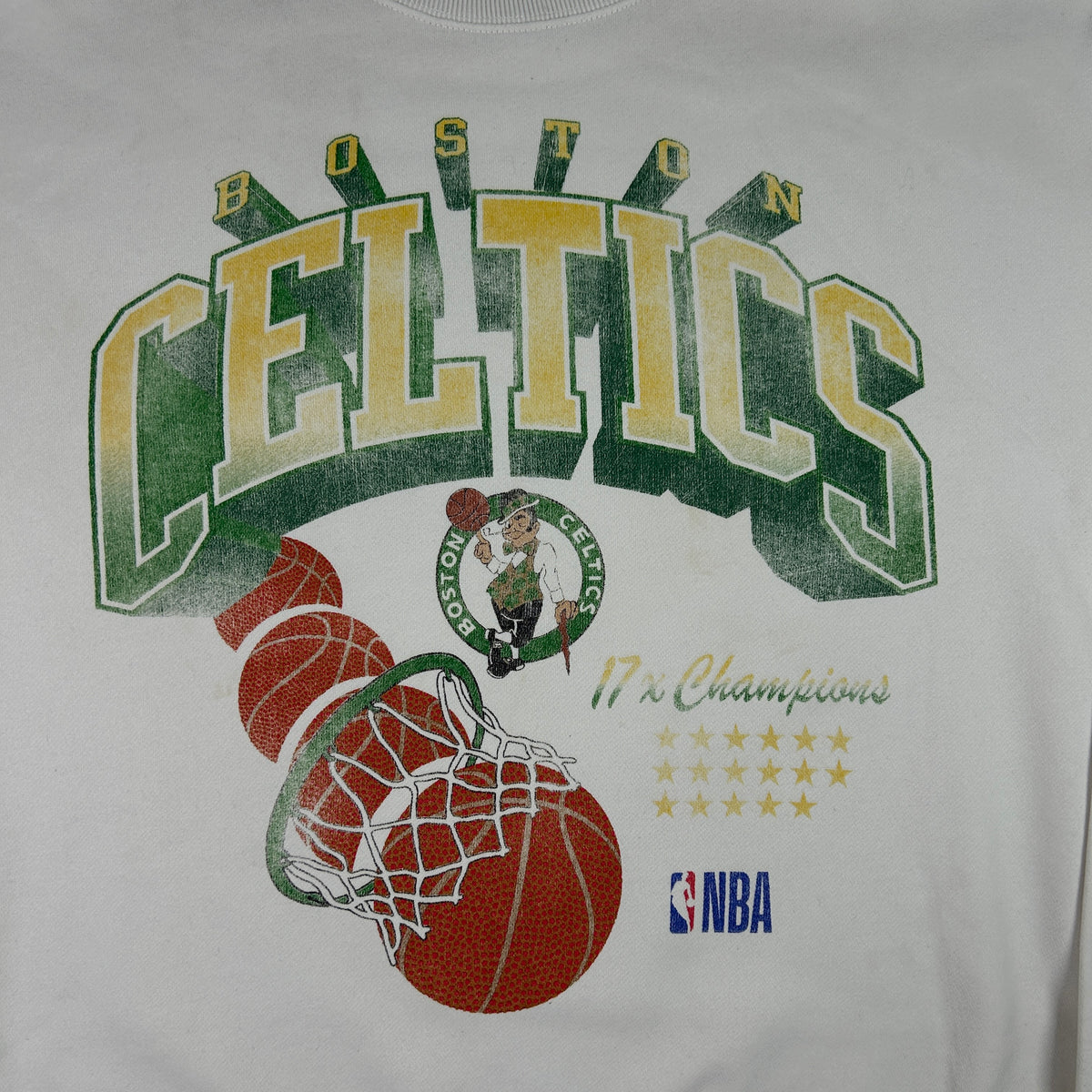 L - Boston Celtics 2000's NBA Oversized Graphic Sweatshirt