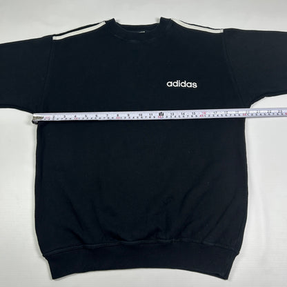 S - Vintage 1990's Adidas Black Crewneck Sweatshirt