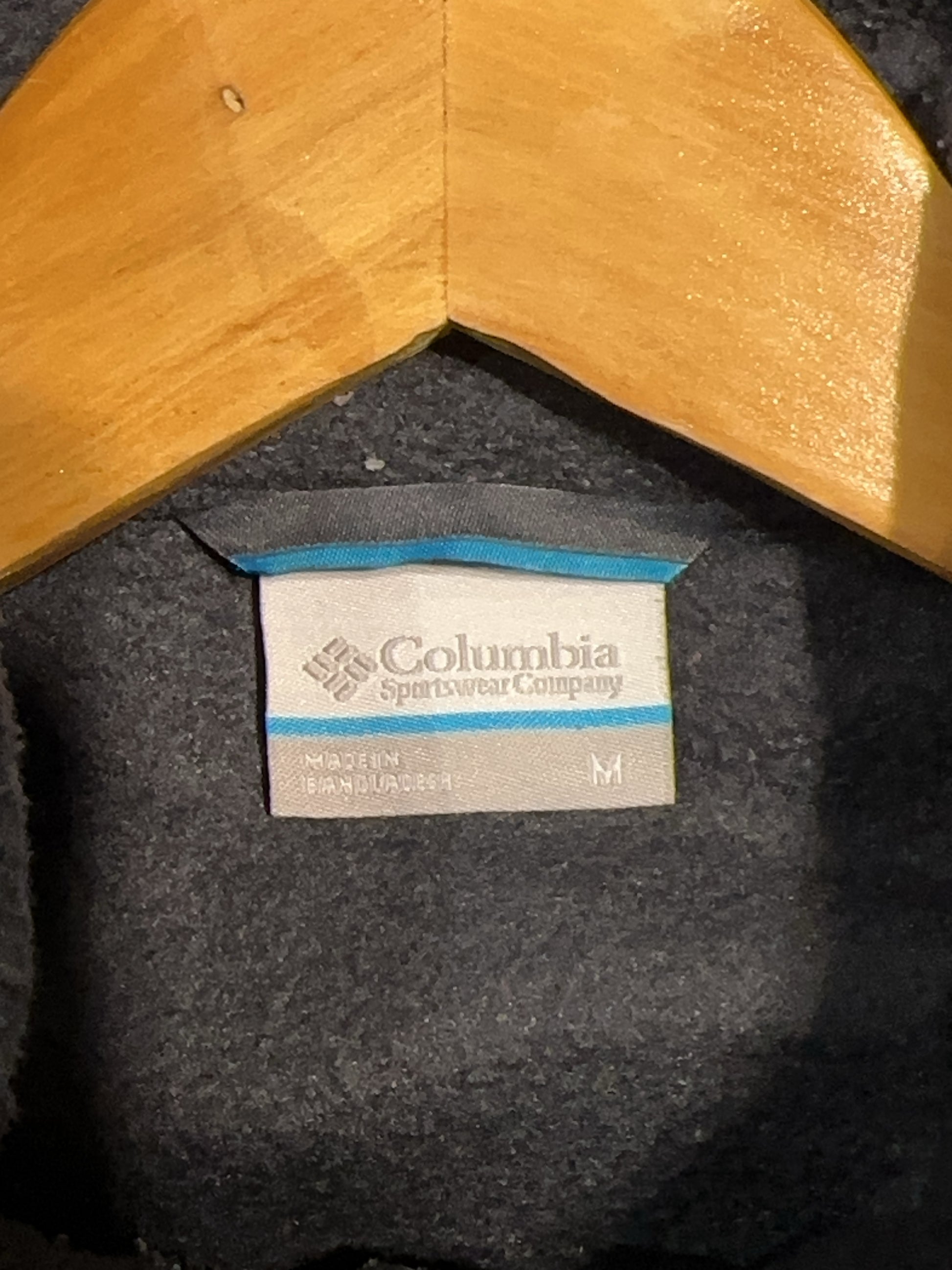 M - Columbia Fleece Black Gray