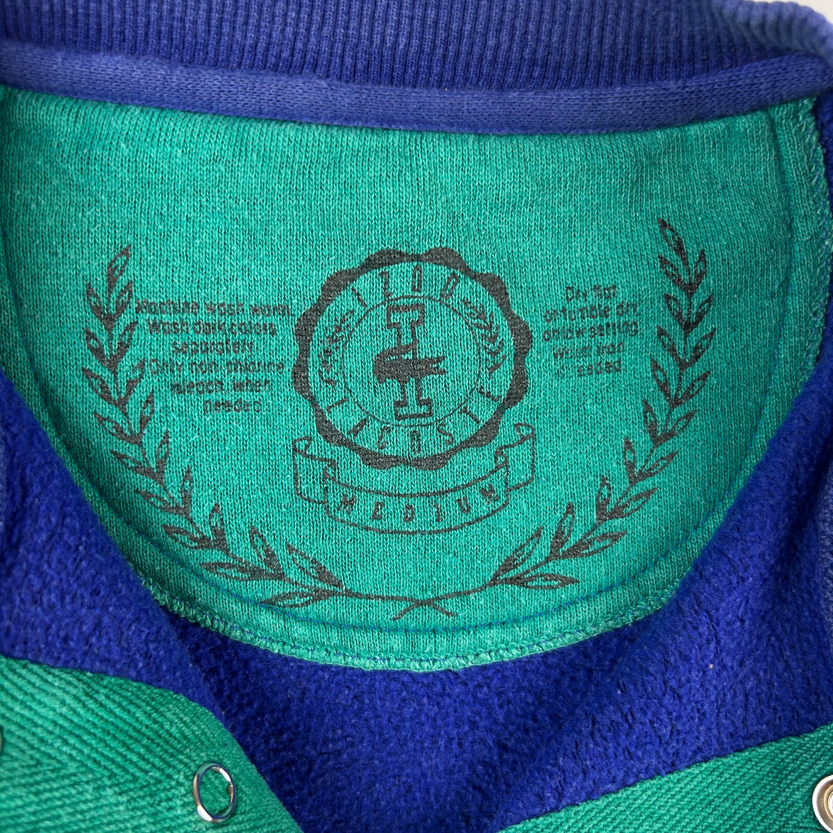 M - Vintage 1990's Lacoste Blue Snap-Button Sweatshirt