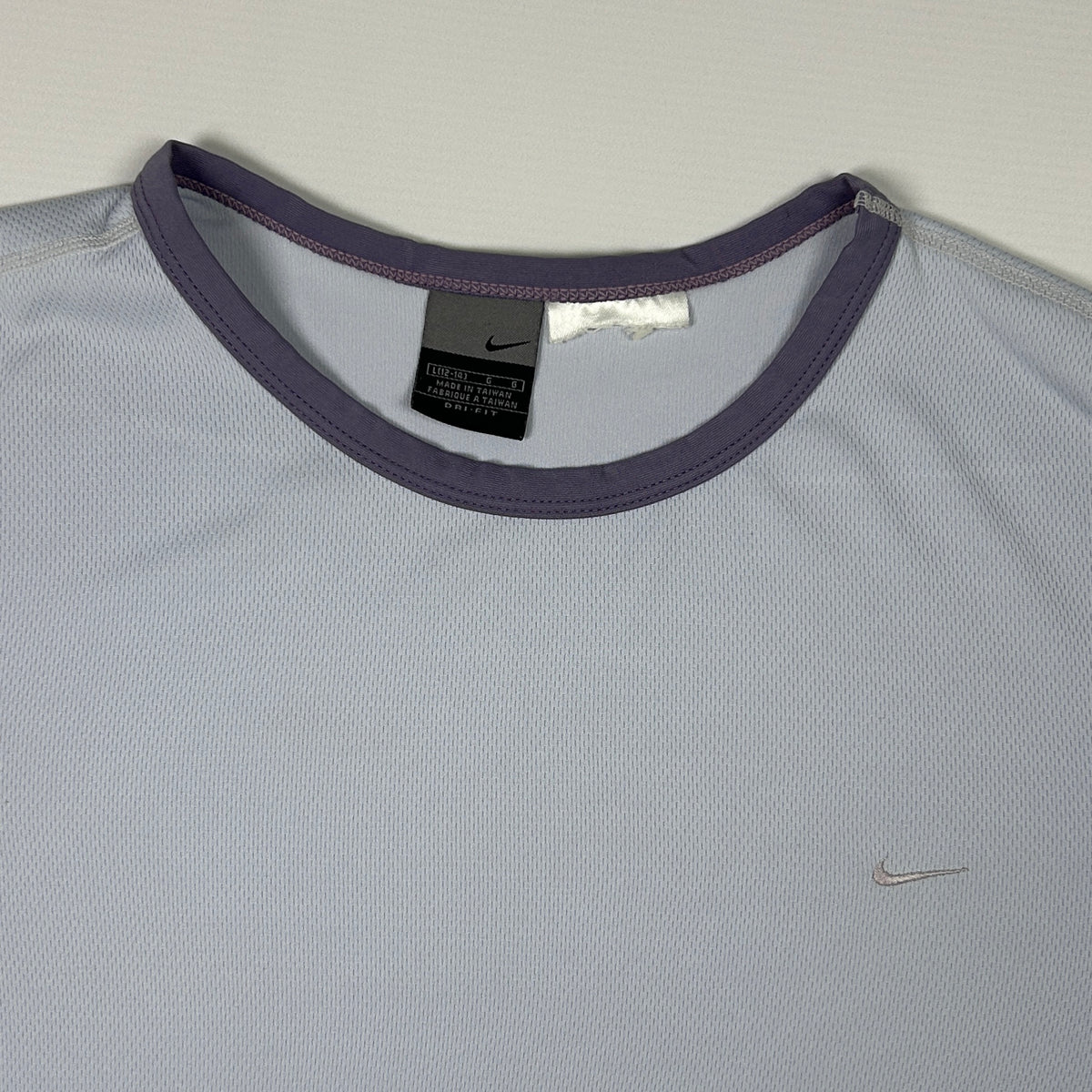 L - Nike 2000's Light Purple Mesh Long Sleeve Top