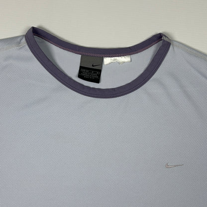L - Nike 2000's Light Purple Mesh Long Sleeve Top