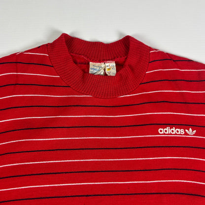 S - 1980's Vintage Adidas Stripes Ventex Sweatshirt