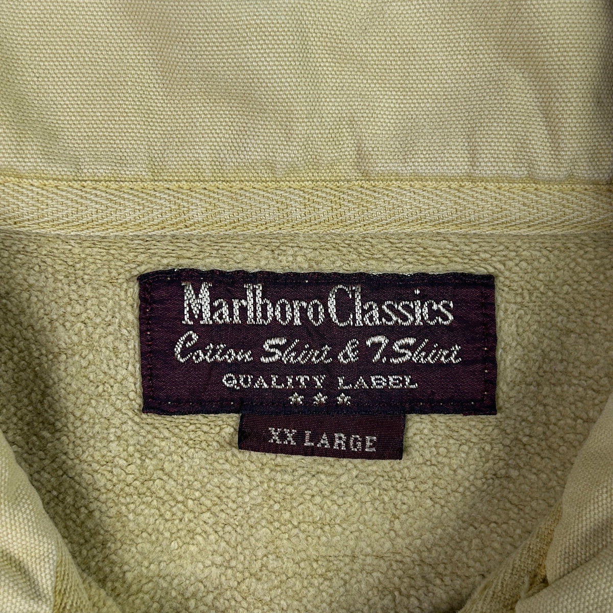 XXL - 1990's Marboro Classics Yellow Quarter-Zip Pullover Sweatshirt