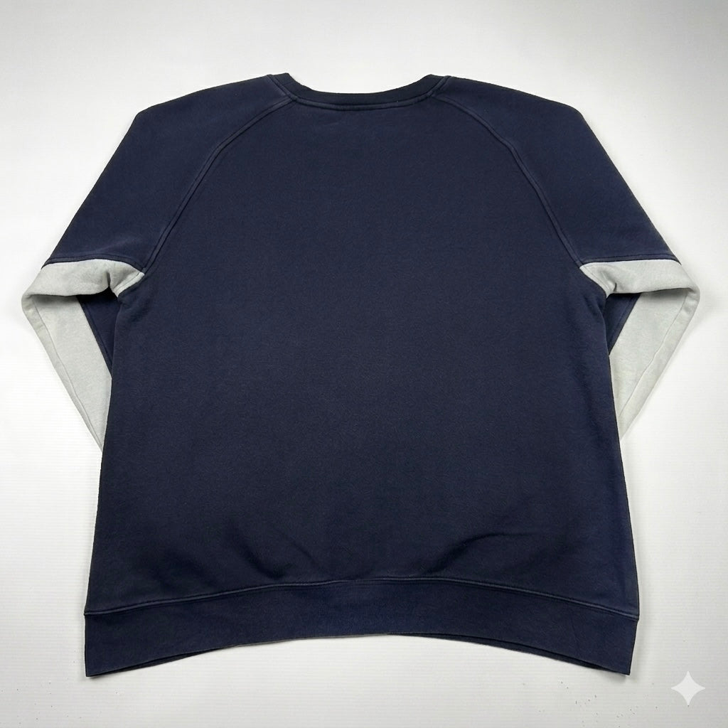 M - Adidas 2000's Navy Logo Crewneck Sweatshirt