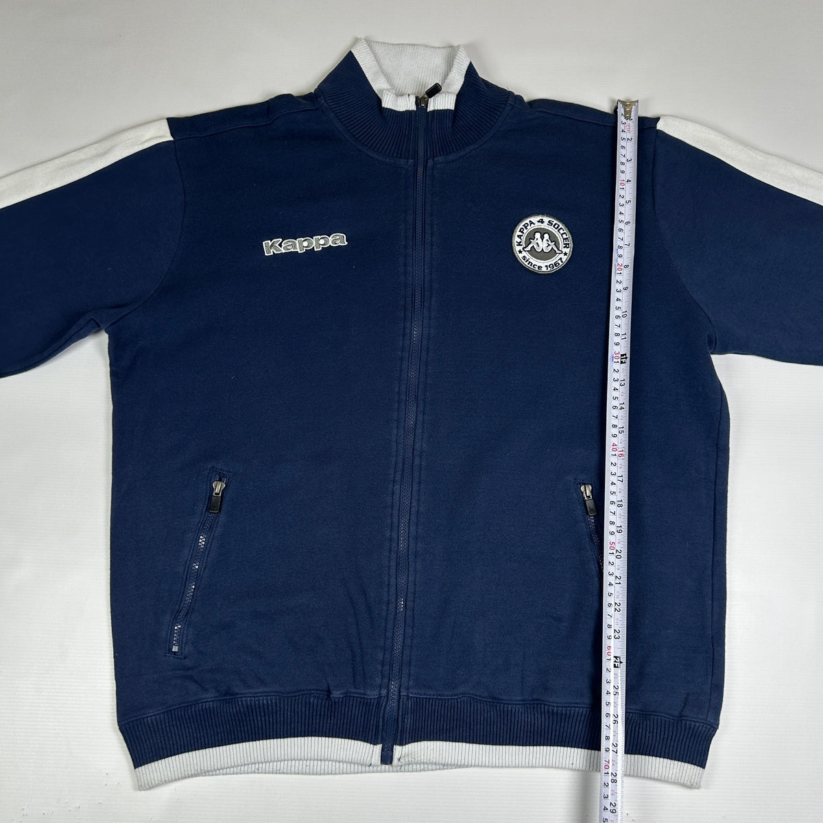 XL - Vintage 1990's Kappa Men’s Navy Zip-Up Track Jacket