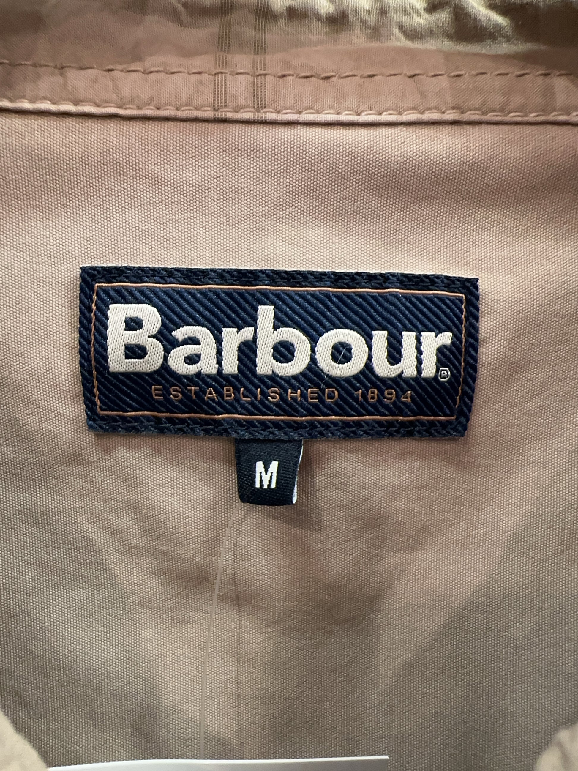 M - Barbour Beige Lightweight Utility Shirt Jacket