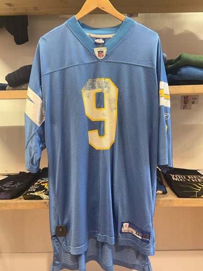 XXL - 2002-04 San Diego Chargers Brees #9 Reebok On Field Alternate Jersey