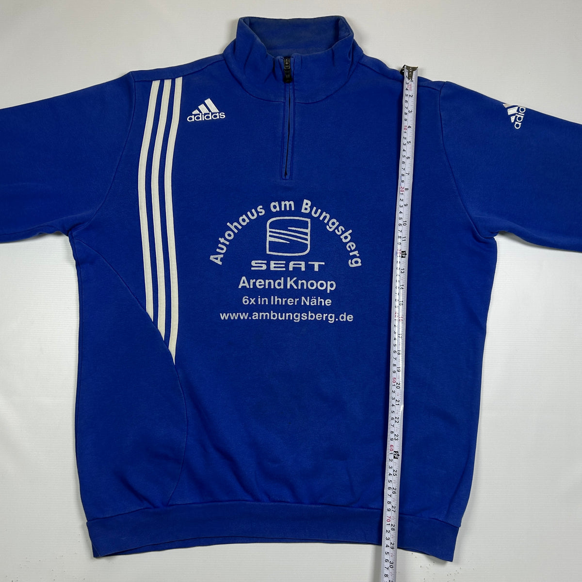 XL -Vintage 2000's Adidas Blue SEAT SG Malente/DG Half-Zip Track Jacket