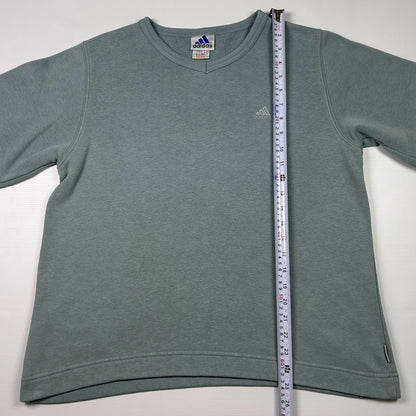 M - 2000's Adidas Gray Long Sleeve Crewneck Sweatshirt