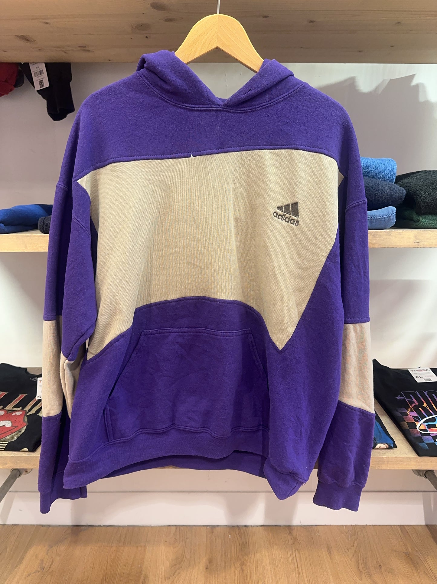Vintage 1990's Adidas Reworked Hoodie - S