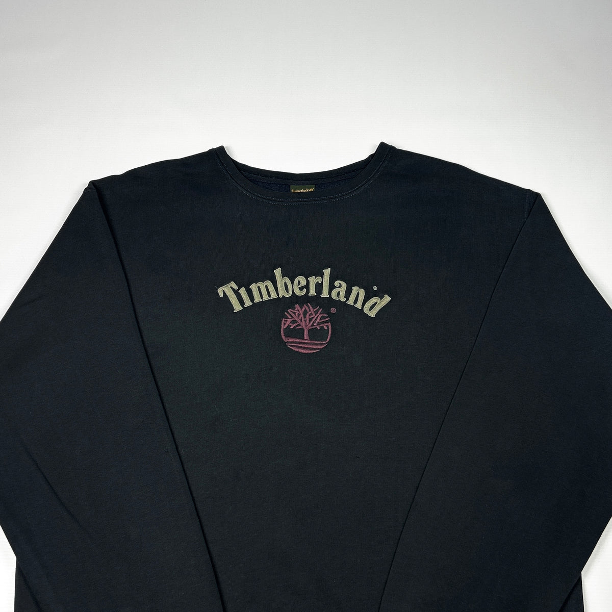 M - Timberland 2000's Weathergear Black Crewneck Sweatshirt