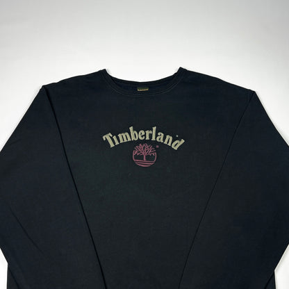 M - Timberland 2000's Weathergear Black Crewneck Sweatshirt