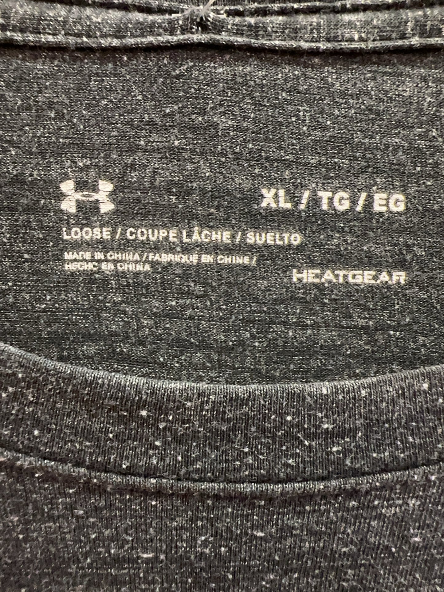 Under Armour HeatGear Charcoal Heather Loose Fit Performance T-Shirt XL