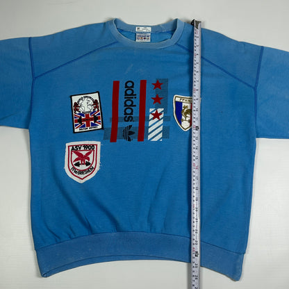 M - 1980's Vintage Adidas Jean Paul Powerlifting Graphic Sweatshirt