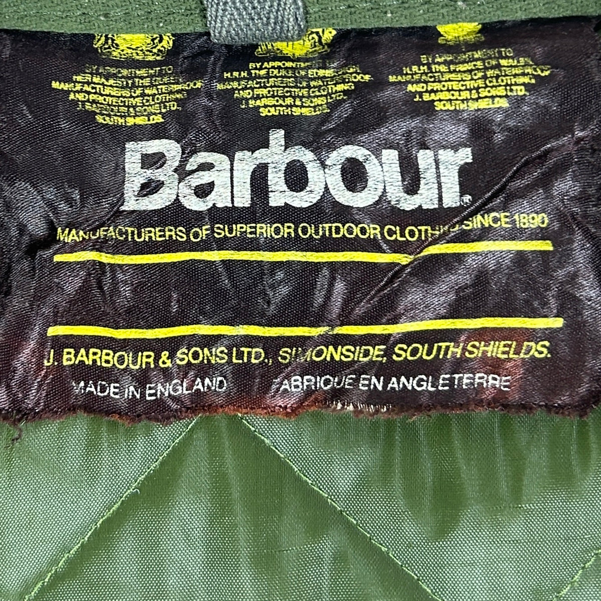 L - Vintage 1980's Barbour Quilted Jacket