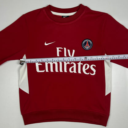 XXS - Vintage 2010's Nike Paris Saint-Germain Kids Red Training Sweatshirt