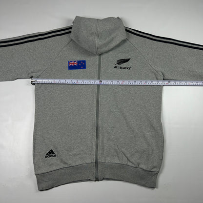 M - 2000's Adidas All Blacks New Zealand Zip Hoodie