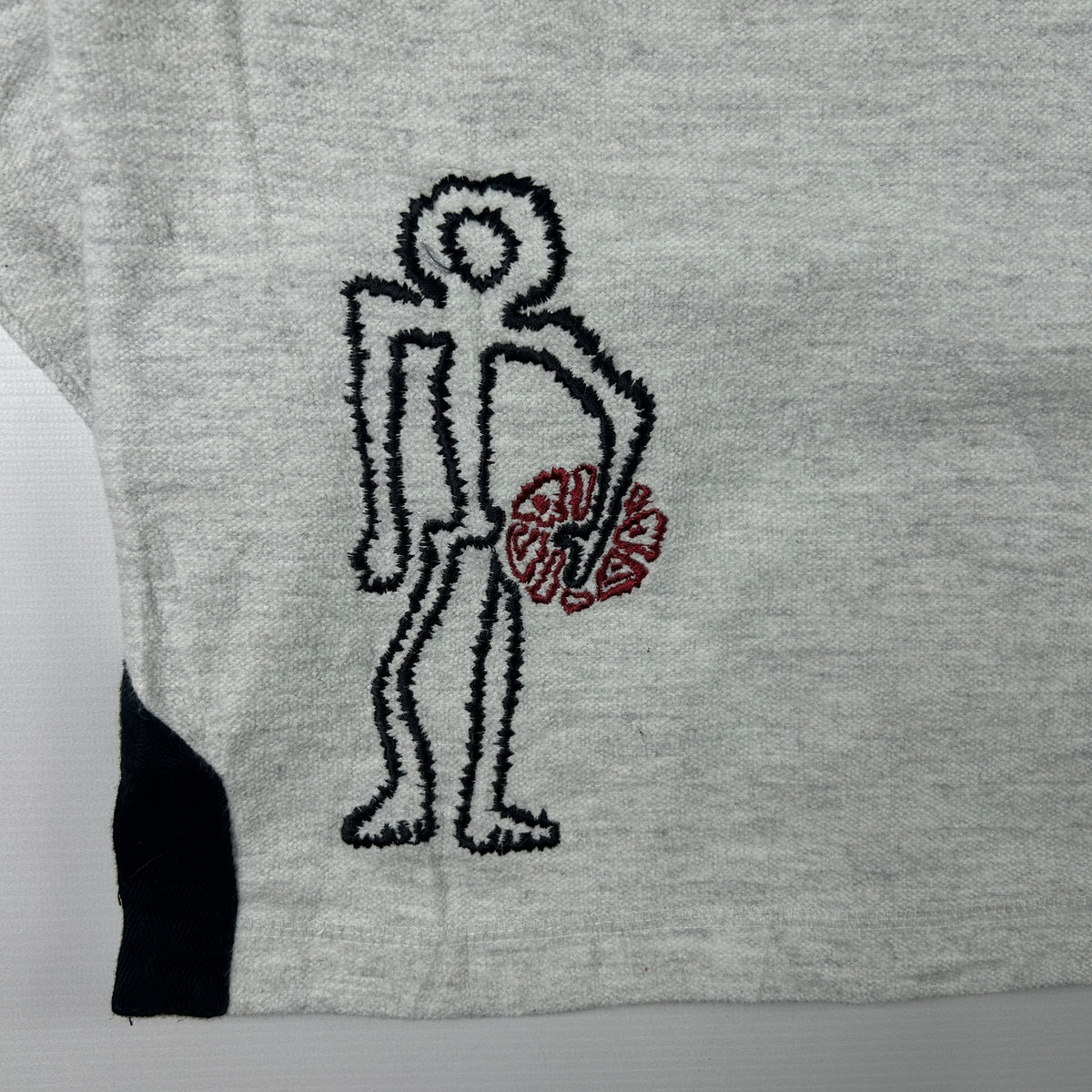 M - 1990's Adidas Grey Streetball Fleece Half-Zip Hoodie