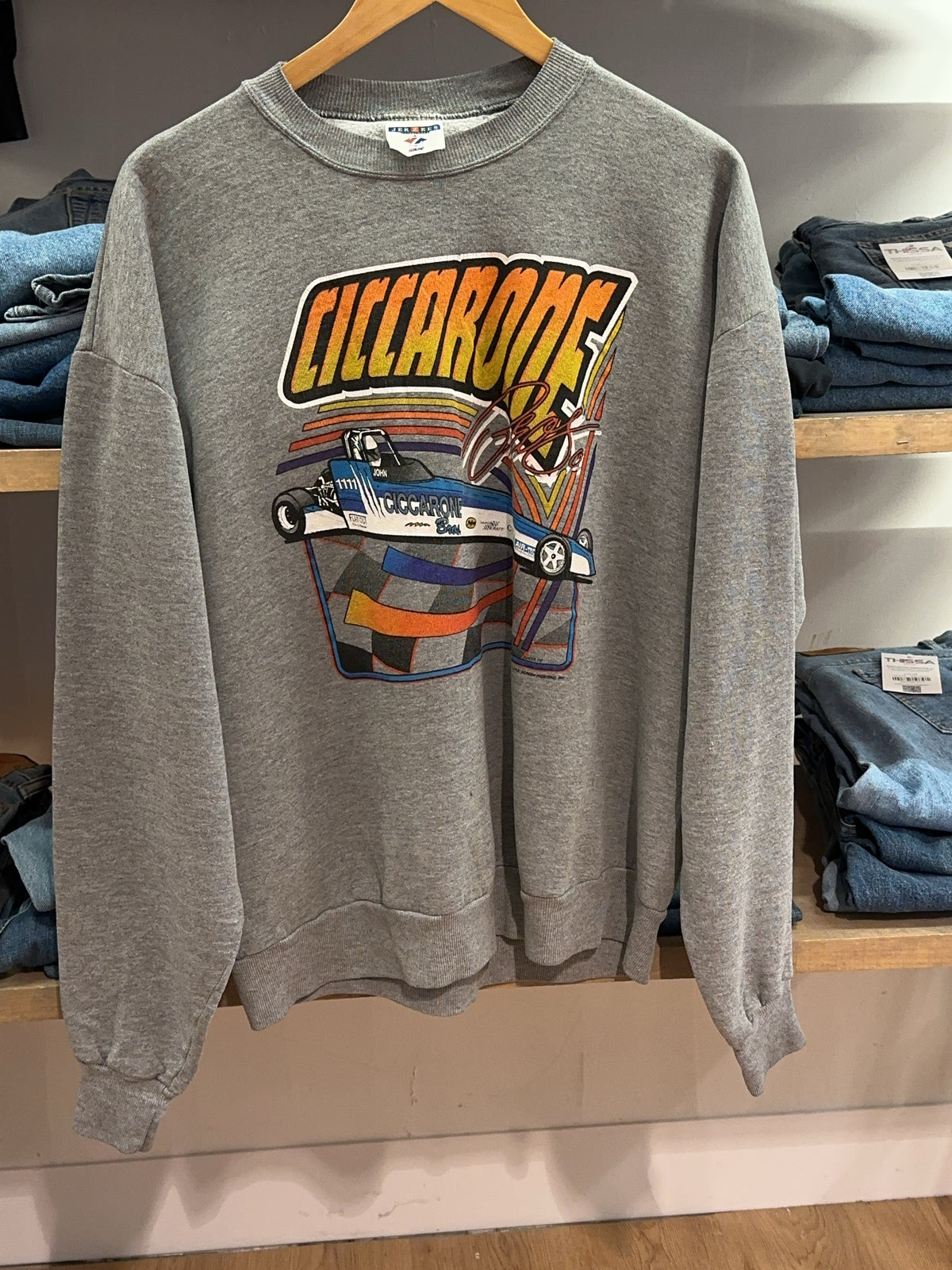 L - Vintage Jerzees Ciccarone Drag Racing Graphic Sweatshirt