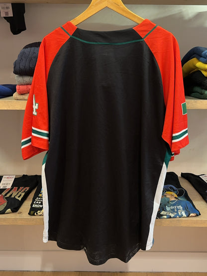 Vintage Dodgers Baseball Jersey Black Red XL