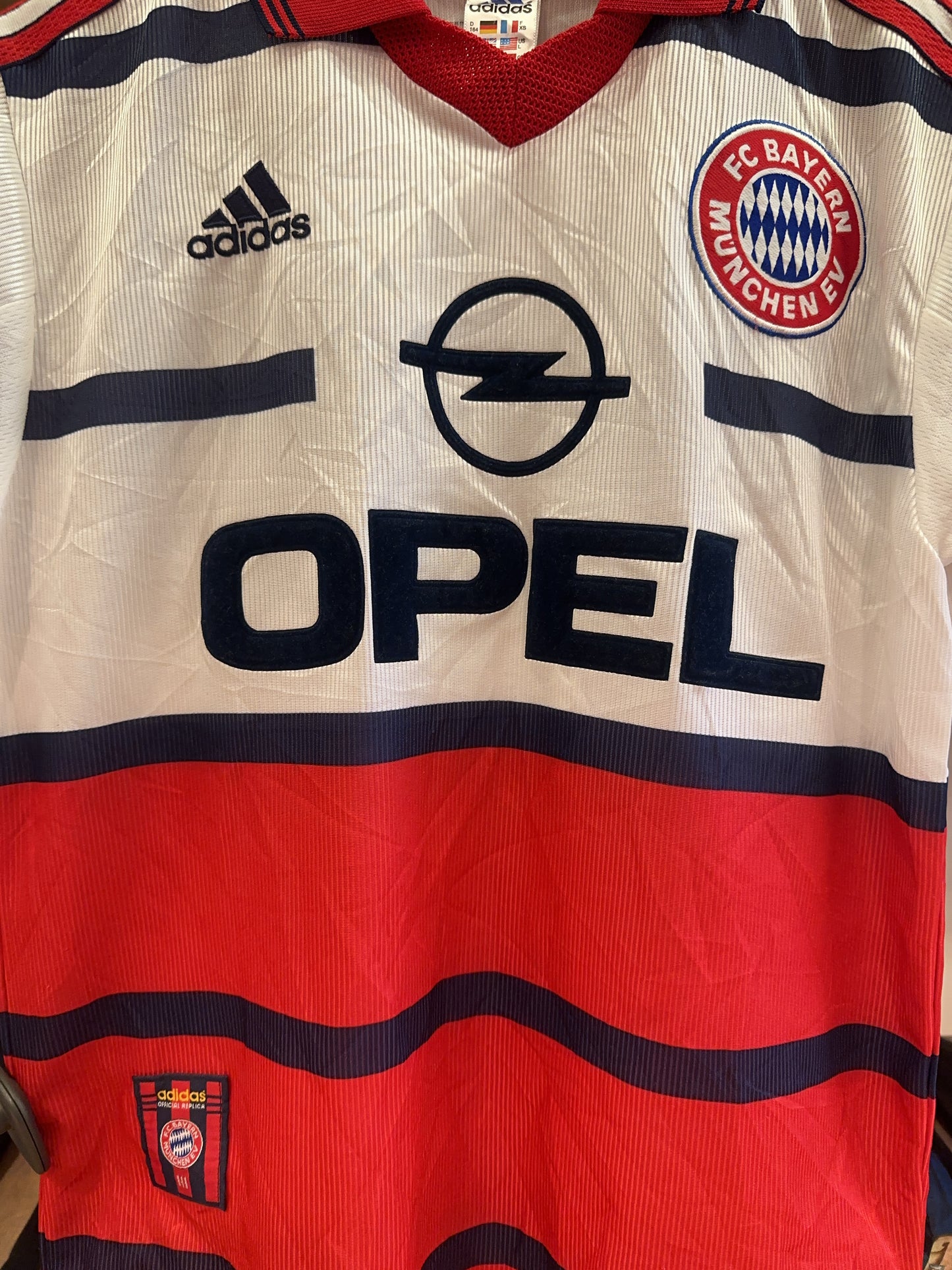 1998/00 FC Bayern Munich Adidas Opel Away Football Shirt
