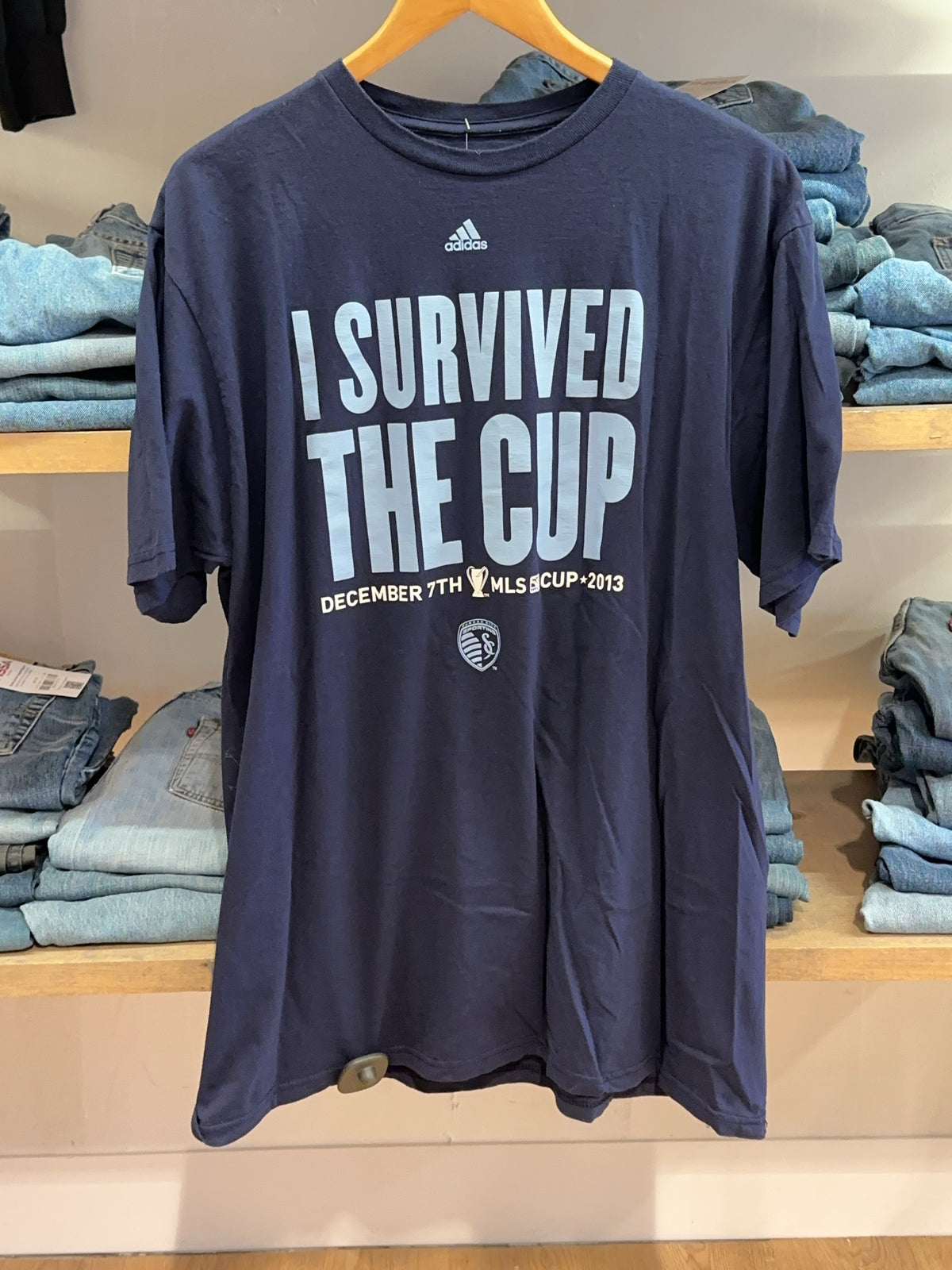 XXL - Adidas Sporting Kansas City MLS Cup 2013 Graphic T-Shirt